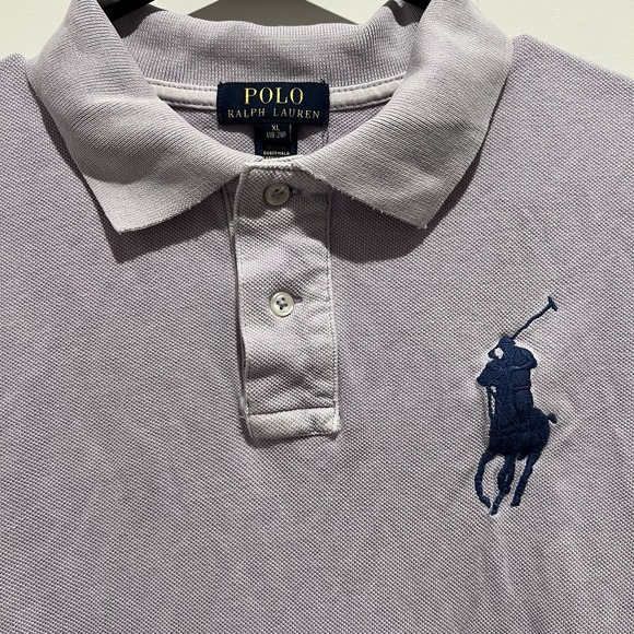 Polo Ralph Lauren Other - Polo Ralph Lauren Youth‎ (18-20) XL Polo Purple Short Sleeve Navy Big Pony